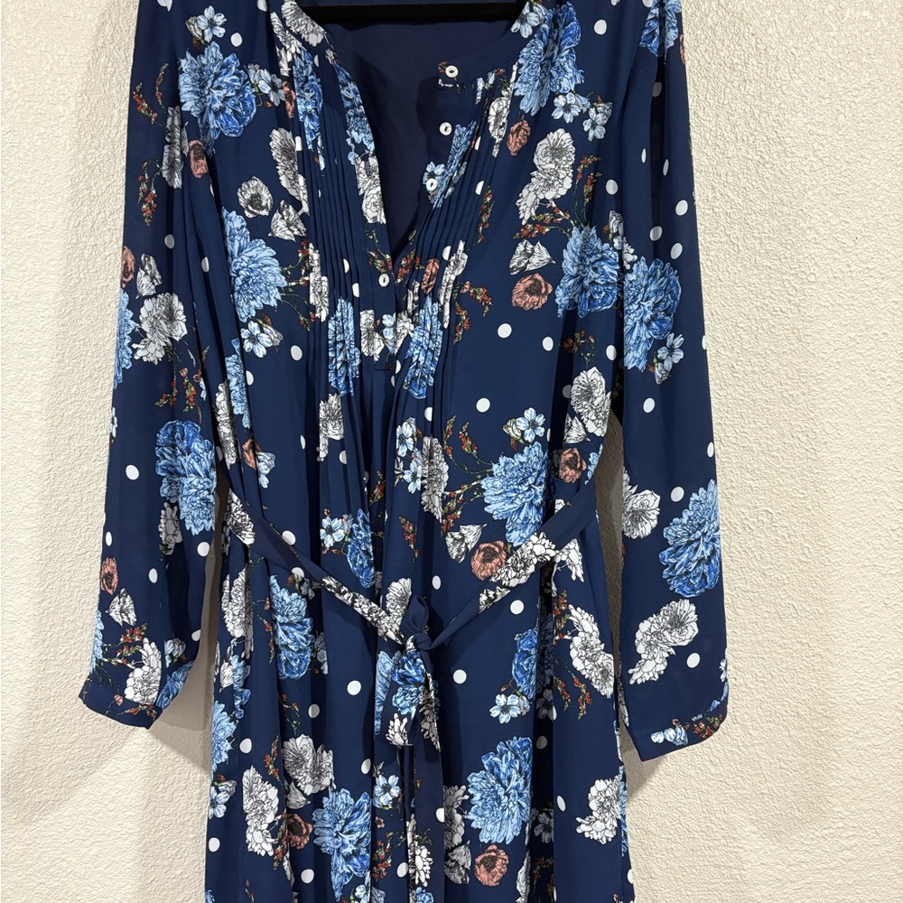 Daniel Rainn Blue Floral Dress